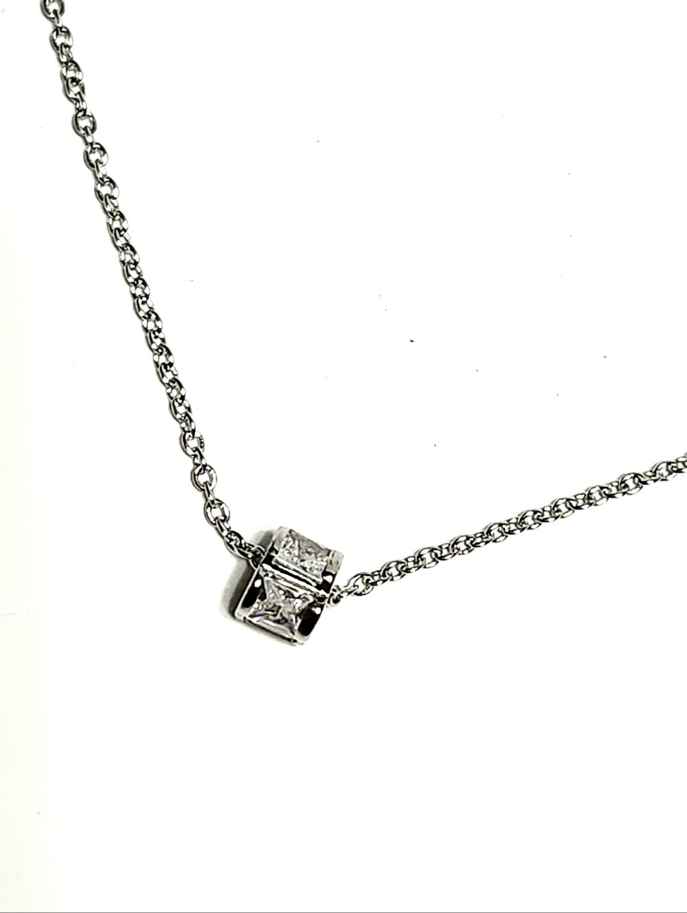 Sterling Silver Floating Charm Pendant Necklace
